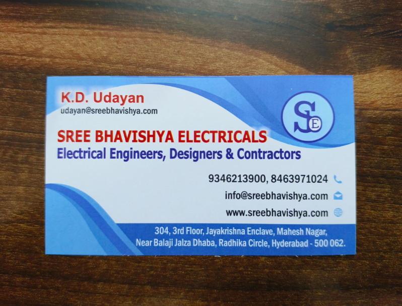 Sree Bhavishya Business Card